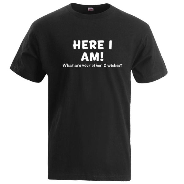 

men's t-shirts here i am mans tshirt printed letter what are your other z wishes casual simple case me harajuku gothic cotton t shir, White;black