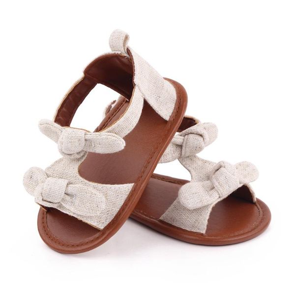 

sandals baby girls bebes summer sandalias cotton for born shoes bowknot leather soft sole toddler, Black;red