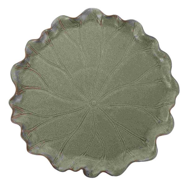 

fragrance lamps 1pc flower pot tray flowerpot bottom lotus leaf shape ground base