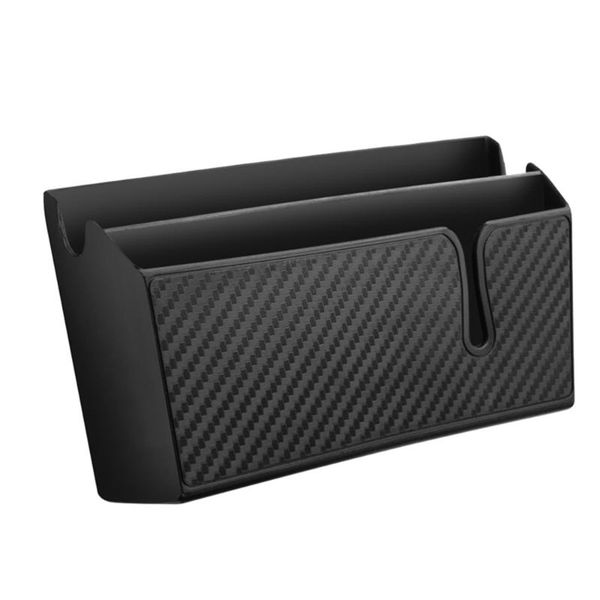 

car organizer storage box self-adhesive case pocket container - size (black)