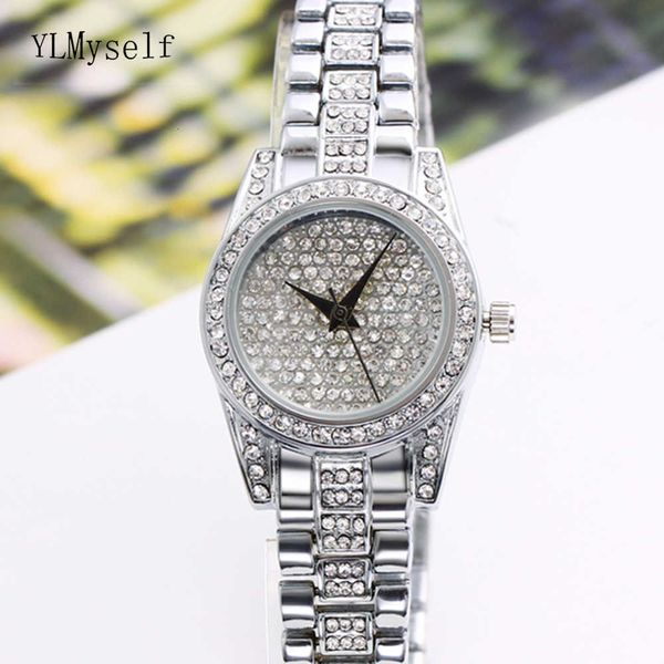 

full crystal ladies stone band watches fast shipping nice elegant fashion quartz women watches, Slivery;brown