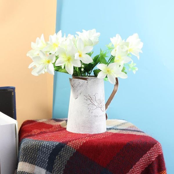 

vases retro flowerpot galvanized iron decoration planter european style antique finish garden flower pot planting tool