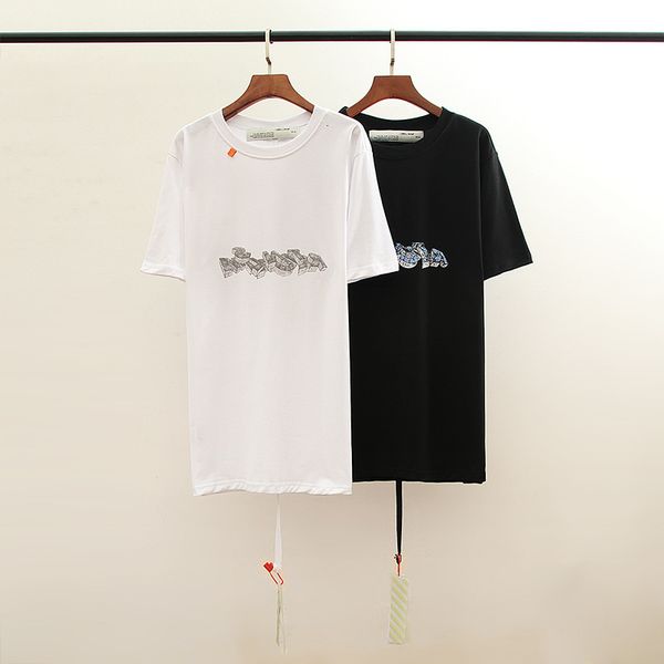 

summer 2021 new leisure off youth couple white letter loose ordinary t-shirt, White;black