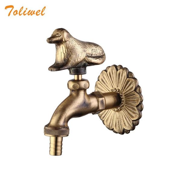 

outdoor decorativ garden faucet animal shape bibcock green/antique brass tap for washing mop/garden watering animal faucet