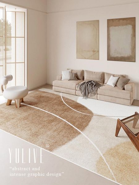 

carpets carpet living room cashmere-like table bedroom ins style brown minimalist winter thickened floor mat