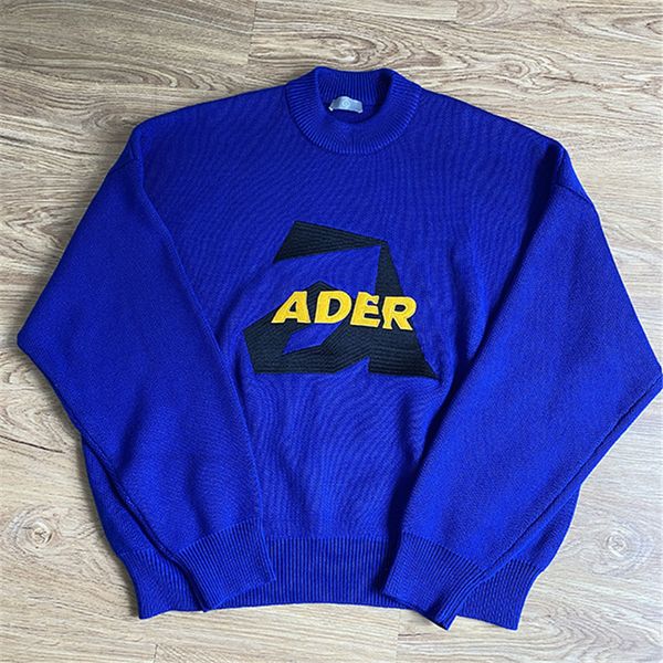 

2021 new embroidery ader error sweaters men women autumn winter streetwear blue adererror knitted pullovers p8z3, White;black