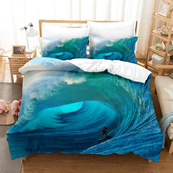 

bedding sets seaside scenery set single twin full  king size ship coconut tree bed kid's kid bedroom duvetcover 18