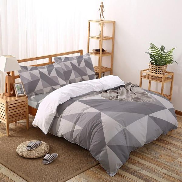 

bedding sets geometric triangle duvet cover set home textile bedclothes comforter luxury bedroom sheet