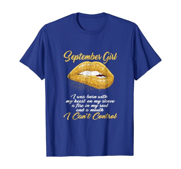 

I Am A September Woman Shirt Born In September Gift, White;black