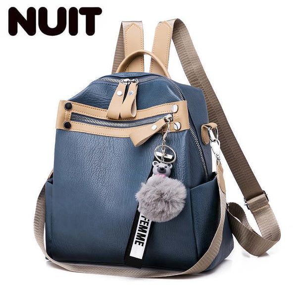 

outdoor bags both shoulders package woman 2021 leisure time hit color small a bag ins tide brand ma'am backpack