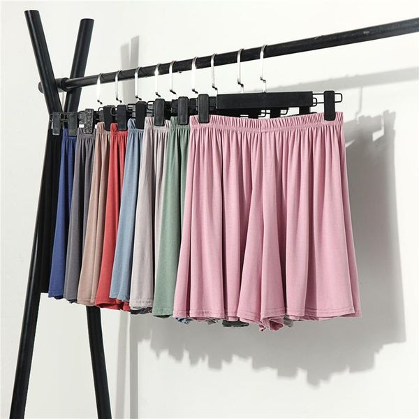 

women's shorts 2021 modal casual summer high waist loose culottes large size all-match outdoor home cotton pajamas, White;black