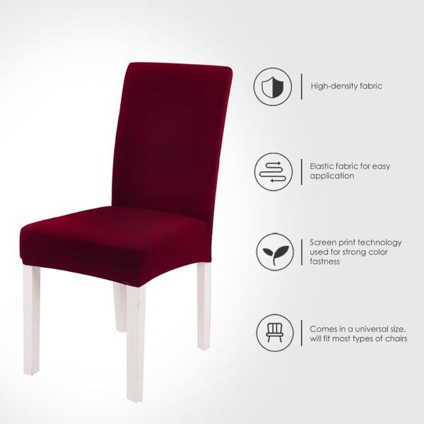

chair covers cover elastic for dining room solid seat banquet wedding restaurant el anti-dirty removable housse de chaise