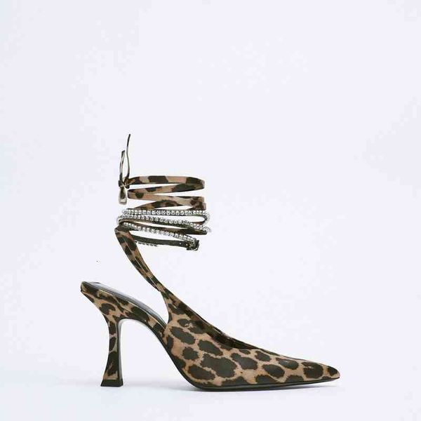 

dress shoes za leopardo strass sapatos de salto alto feminino alÃ§as intercambiÃ¡veis bombas festa animale impressÃ£o apontou toe saltos f33z, Black