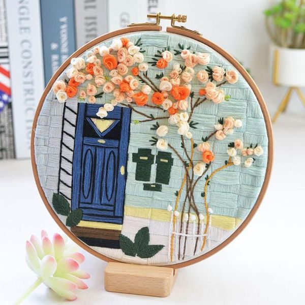 

other arts and crafts diy full embroidery kit garden handcraft needlework cross stitch cotton painting hoop home decor