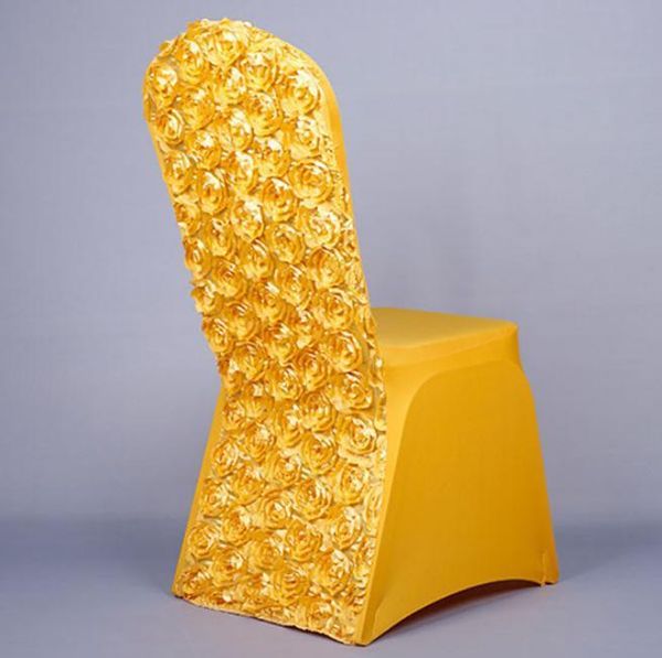 

universal wedding chair covers stretch rosette spandex chair cover red white gold for l party banquet wholes wholesale