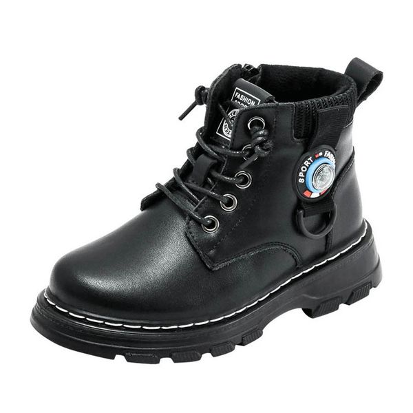 

kids shoes boys girls boots children footwear autumn winter fashion ankle boot b9312, Black;grey