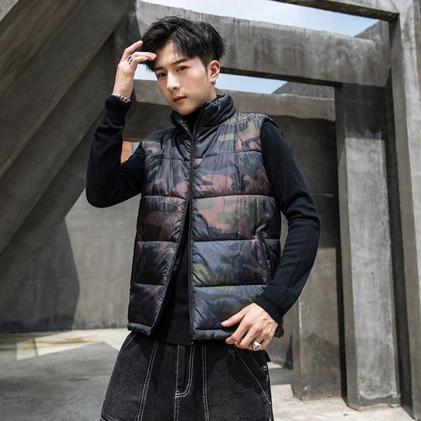 

men's vests man thick sleeveless jacket coats men vest cotton winter casual jackets male warm waistcoat gile, Black;white
