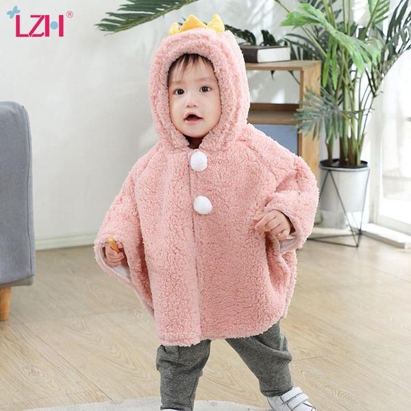 

jackets lzh warm shawl for toddler girls clothing 2021 baby boys coats autumn winter cute kids costume windproof cloak children 0-3t, Blue;gray