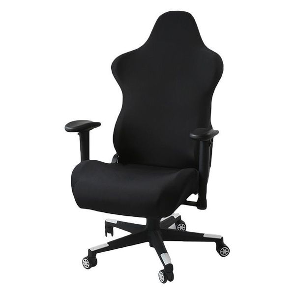 Sandalye ergonomik ofis bilgisayar oyun sandalye kapakları kaplar, uzanan yarış oyunları için esnek polyester siyah