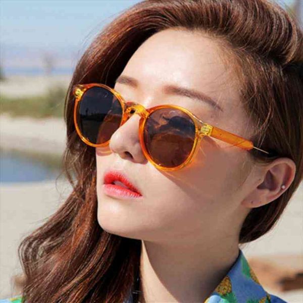 

round orange sunglasses for women men brand designer eyewear shades ladies alloy sun glasses uv400 eyeglasses, White;black