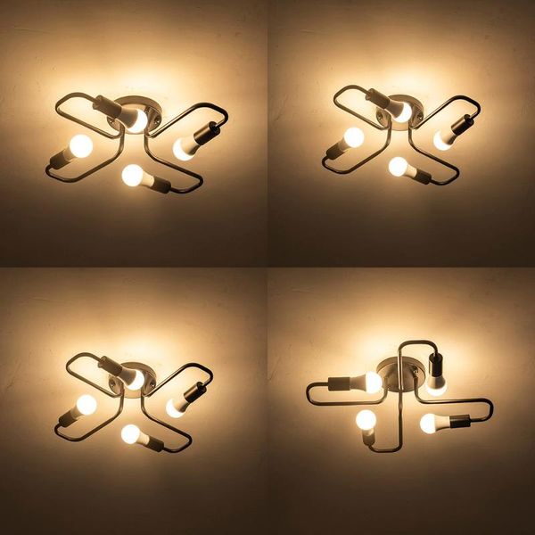 

ceiling lights modern nordic e27 chandelier iron light art indoor lighting metal fixture for home decor