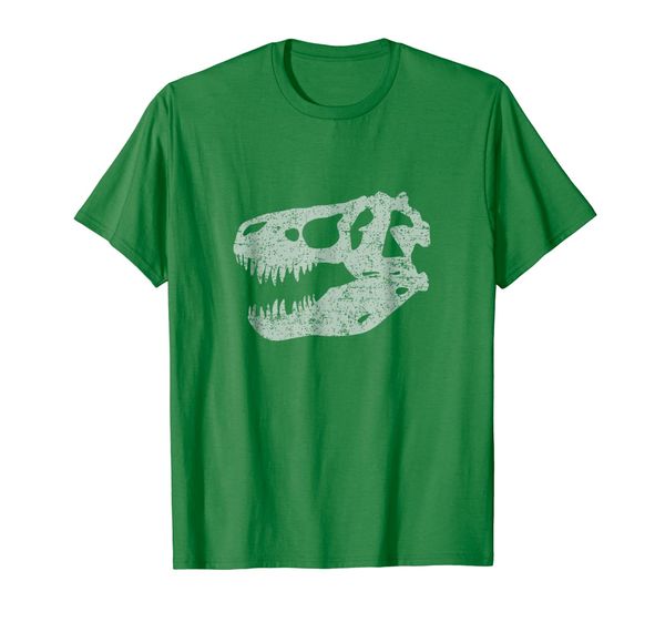 

t-rex skull t-shirt tyrannosaurus rex dinosaur fossil shirt, White;black