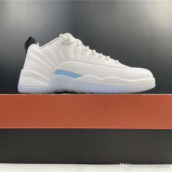 

air 12 low easter db0733-190 12s white multi-color xii men kicks sports shoes sneakers trainers with original box, Black;white