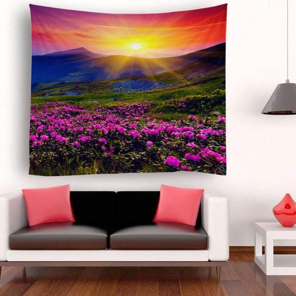 

tapestries 51.2"x59.1" tapestry wall hanging scenery sunset landscape for bedroom living room dorm polyester fabric