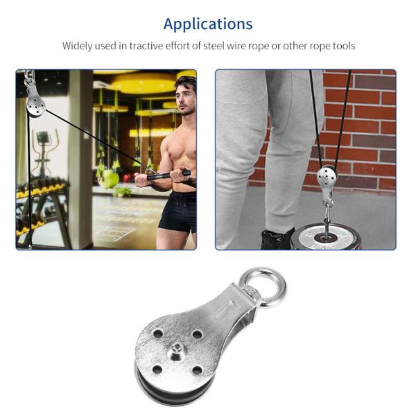 

accessories traction wheel stainless steel silent groove durable 300kg gym block bearing lifting pulley training hanging fitness