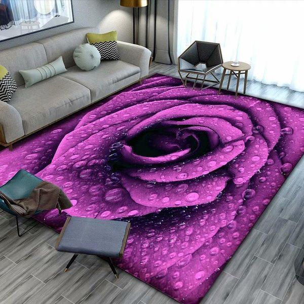 

carpets dream purple rose flower pattern for living room bedroom area rugs girls decor large rug 3d printing kids play mats