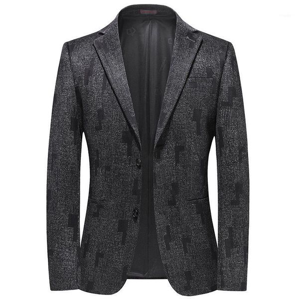

men blazer business formal casual suit jacket knitted elastic daily life fashion stage costume party prom banquet slim no iron men's su, White;black