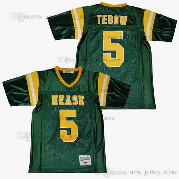 Film TIM TEBOW #5 HIGH SCHOOL Jersey Benutzerdefinierte DIY Design Genäht College Football Jerseys