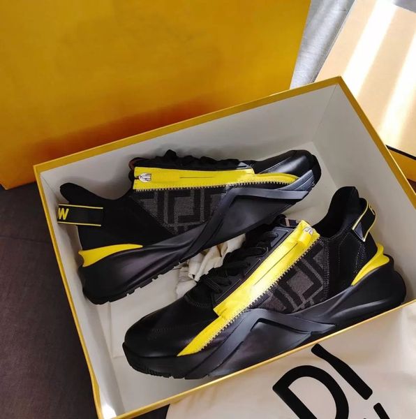 

2021s luxury men flow perfect sneakers shoes comfort casual men's sports zipper rubber mesh lightweight skateboard runner sole tech fab