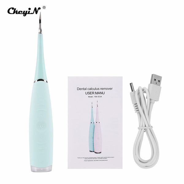 

ckeyin household vibrition sonic dental scaler tooth calculus remover usb rechargeable tooth stains tartar cleaner whiten teeth