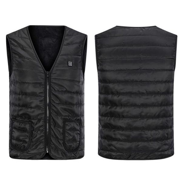 

men's vests outdoor warm women and men hunting vest winter camping fishing hiking golf washable heating, Black;white