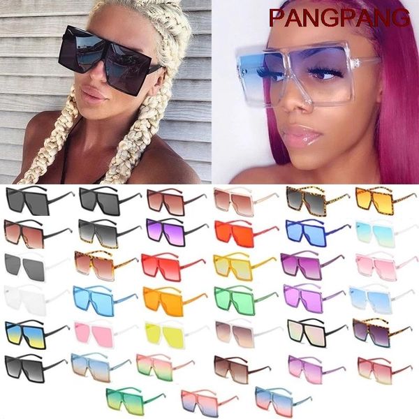 

sunglasses oversized women 2021 luxury fashion sun glasses classic retro brand designer female square de sol uv400, White;black