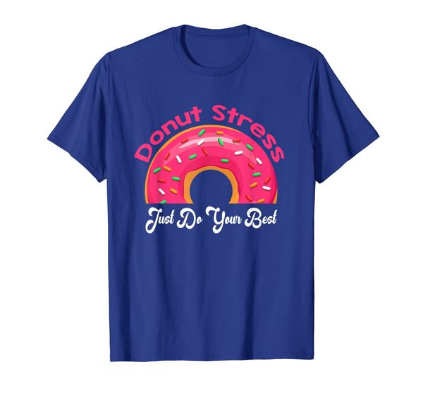 

donut stress just do your t-shirt test donut lover gift, White;black