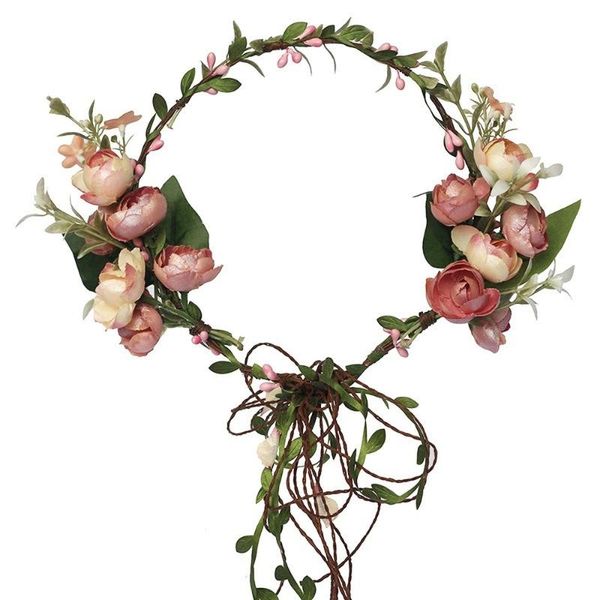 

decorative flowers & wreaths wedding garland bracelet rattan strip artificial rose bud fresh holiday pography bridal headband hair accessori