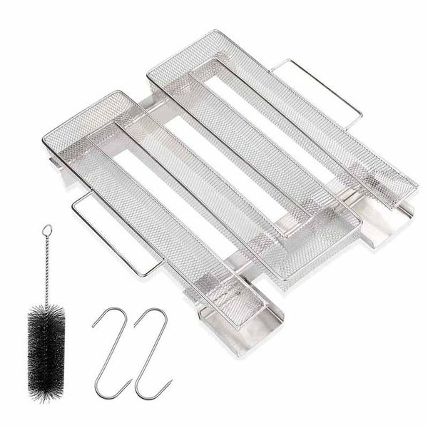 

tools & accessories pellet smoke tray bbq steel cold generator barbecue grill cooking tool smoker salmon bacon fish smoking box