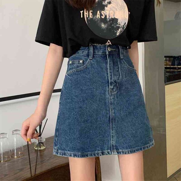 

fashion women denim skirts summer all-match skirt casual high waist zipper mini autumn elegant workwear ladies jeans skirt, Black