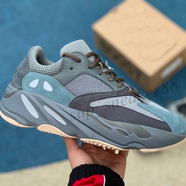 

2021 700 v2 kanye west 3m reflective orange bone wave runner men women run shoes sneakers solid grey analog tael carbon blue designer shoes, Black