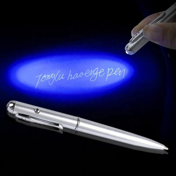 

highlighters 4/6/8/12 pcs 2 in 1 invisible ink pen novelty ballpoint pens office school supplies with uv light magic secret, Black;red