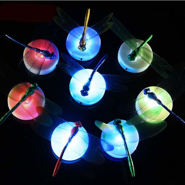 

party decoration 1/10 pcs/set 3d wall stickers lifelike dragonfly butterfly mini led night light sticker home for baby bedroom vfd