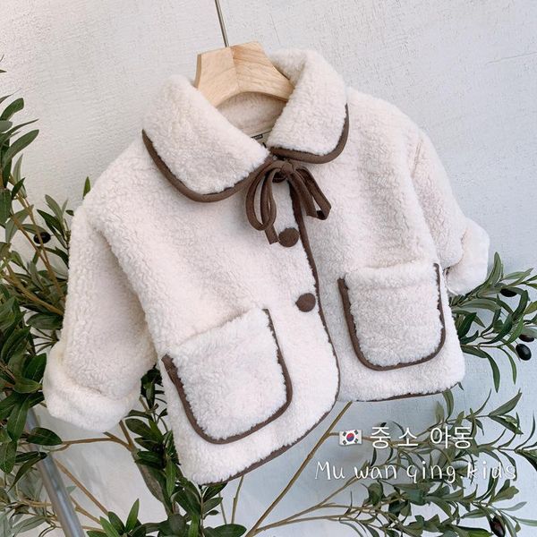 

jackets winter children's coat korean thickened small and medium-sized girl treasure warm hair, Blue;gray