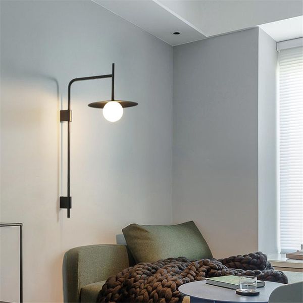 

designer iron bracket wall lamps modern loft living room corridor study aisle wall sconces lamps nordic danish bedroom fixtures