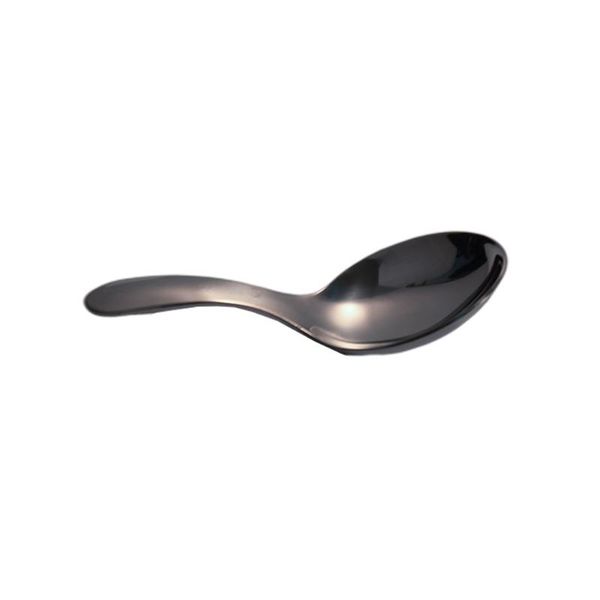 

cute smooth stainless steel tableware baby safe ice cream soup round for kids spoon children mini short handled gifts