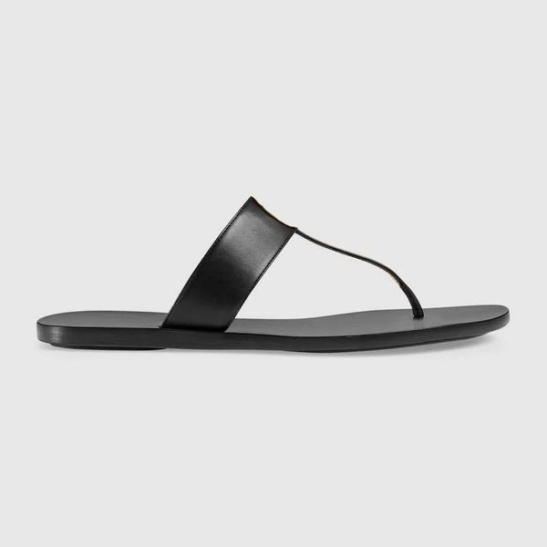 

slippers fashion men's and women's slippers, leather shoes, black flat comfortable large size 35-46 flip flops