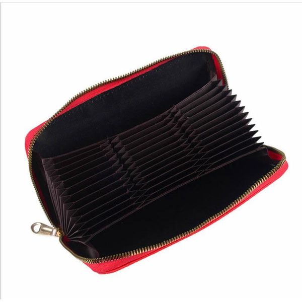 

fashion women 36 bit rfid card bag holder business pu leather wallet credit bank card purse bag zipper organizer passpo qylyof