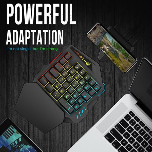 

keyboards one handed gaming keyboard keypad household computer k13 usb wired led backlight small accessories for pubg mobile
