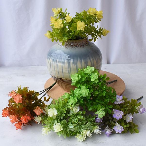 

spray color 5 fork milan rhododendron ruan jiao hua plant wall with wood model green plant grass flower arrangement accessories